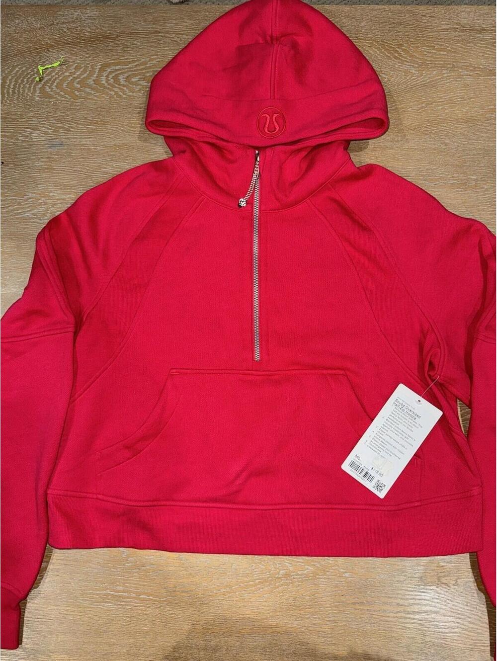 Lululemon Scuba Oversized Half-Zip Hoodie SIZE M/L Pink Dragonfruit NWT